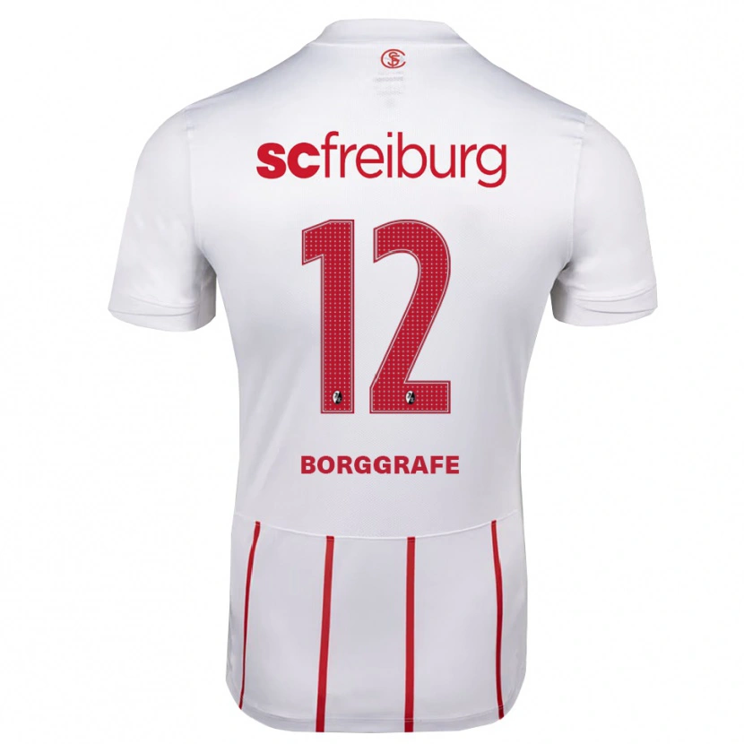 Danxen Kobiety Rafaela Borggräfe #12 Biały Czerwony Żółty Wyjazdowa Koszulka 2026/27 Koszulki Klubowe