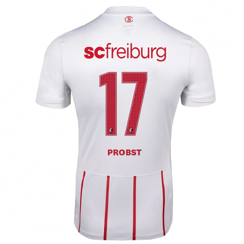 Danxen Kobiety Steven Probst #17 Biały Czerwony Żółty Wyjazdowa Koszulka 2026/27 Koszulki Klubowe