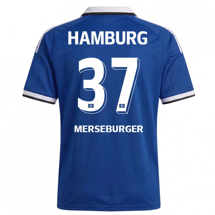 Danxen Kobiety Dominik Merseburger #37 Biały Niebieski Wyjazdowa Koszulka 2026/27 Koszulki Klubowe