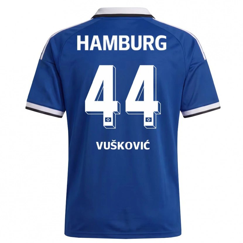 Danxen Kobiety Mario Vuskovic #44 Biały Niebieski Wyjazdowa Koszulka 2026/27 Koszulki Klubowe