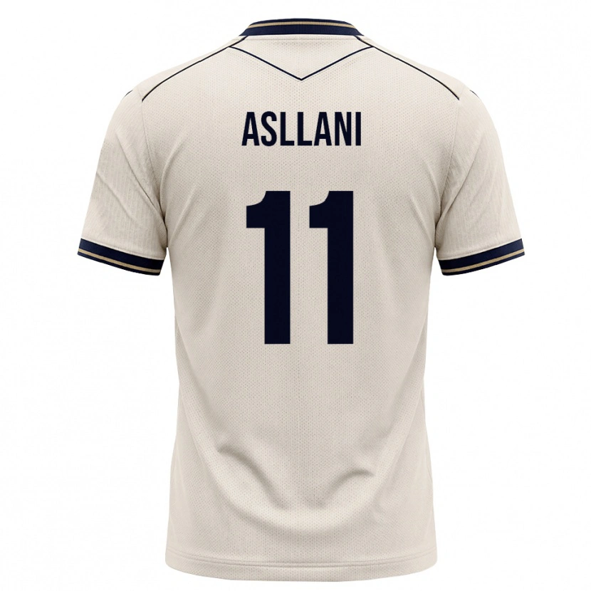 Danxen Kobiety Fisnik Asllani #11 Białawy Niebieski Atramentowy Wyjazdowa Koszulka 2026/27 Koszulki Klubowe