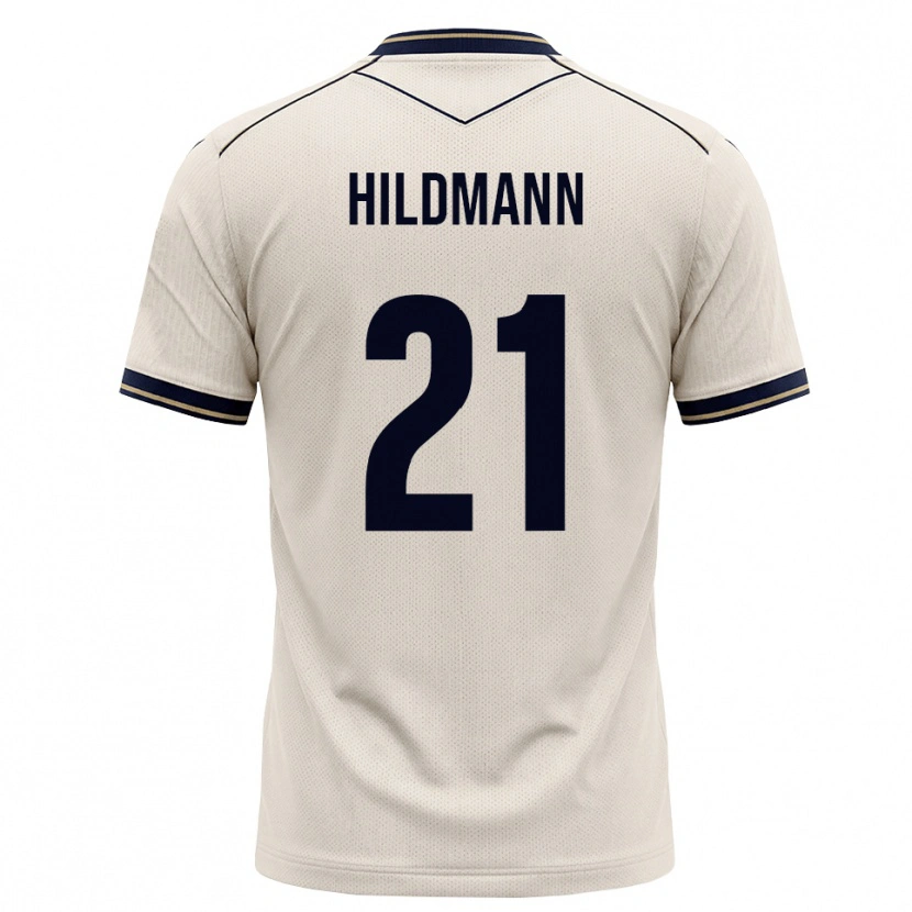 Danxen Kobiety Timo Hildmann #21 Białawy Niebieski Atramentowy Wyjazdowa Koszulka 2026/27 Koszulki Klubowe