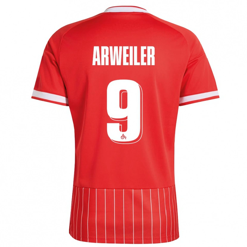 Danxen Kobiety Jonas Arweiler #9 Czerwony Biały Zielony Wyjazdowa Koszulka 2026/27 Koszulki Klubowe
