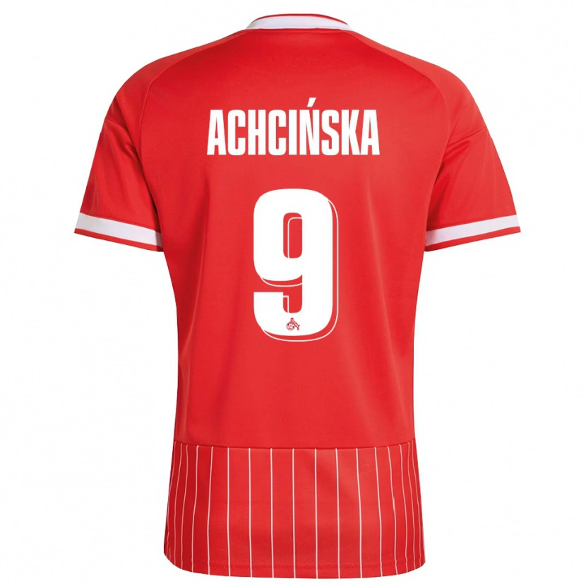 Danxen Kobiety Adriana Achcińska #9 Czerwony Biały Zielony Wyjazdowa Koszulka 2026/27 Koszulki Klubowe