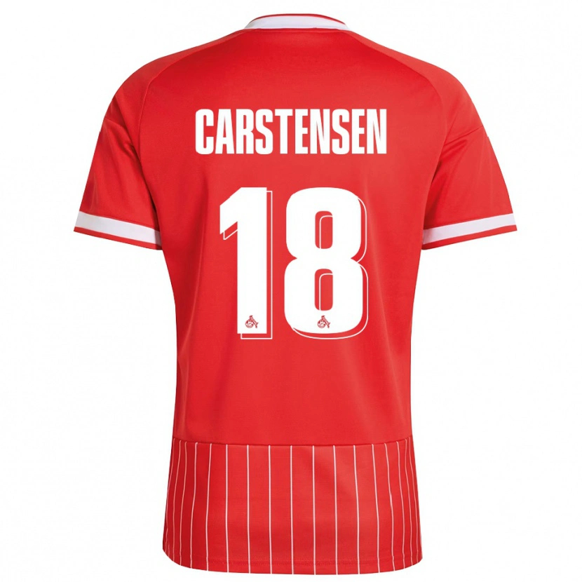 Danxen Kobiety Rasmus Carstensen #18 Czerwony Biały Zielony Wyjazdowa Koszulka 2026/27 Koszulki Klubowe
