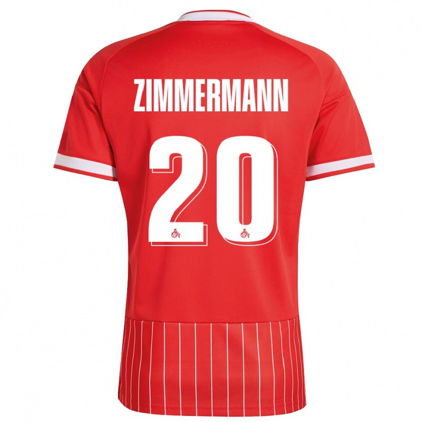 Danxen Kobiety Nick Zimmermann #20 Czerwony Biały Zielony Wyjazdowa Koszulka 2026/27 Koszulki Klubowe