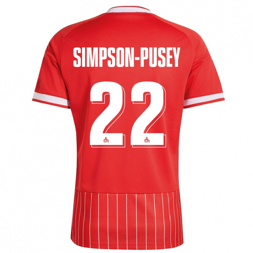 Danxen Kobiety Jahmai Simpson-Pusey #22 Czerwony Biały Zielony Wyjazdowa Koszulka 2026/27 Koszulki Klubowe