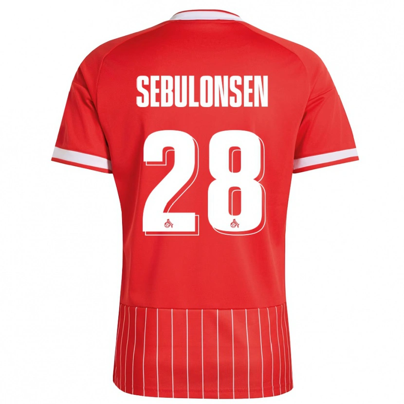 Danxen Kobiety Sebastian Sebulonsen #28 Czerwony Biały Zielony Wyjazdowa Koszulka 2026/27 Koszulki Klubowe
