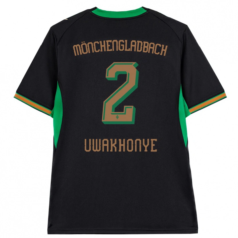 Danxen Kobiety Joel Uwakhonye #2 Czarny Pomarańczowy Zielony Brązowy Wyjazdowa Koszulka 2026/27 Koszulki Klubowe