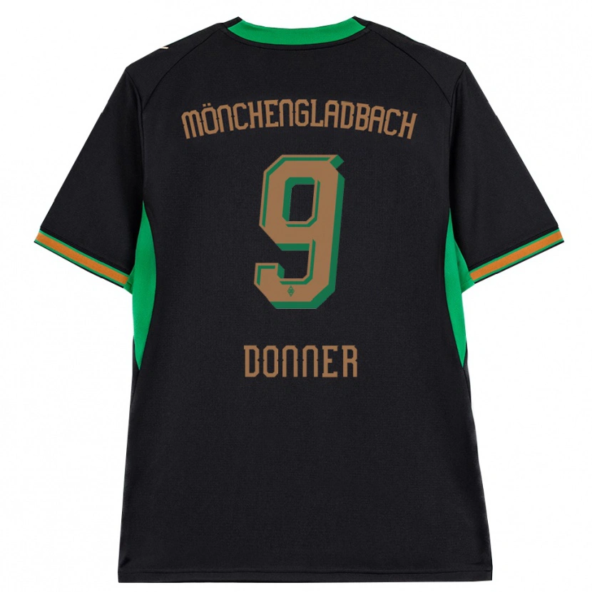 Danxen Kobiety Maximilian Donner #9 Czarny Pomarańczowy Zielony Brązowy Wyjazdowa Koszulka 2026/27 Koszulki Klubowe