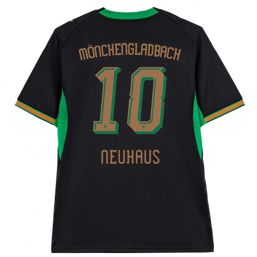 Danxen Kobiety Florian Neuhaus #10 Czarny Pomarańczowy Zielony Brązowy Wyjazdowa Koszulka 2026/27 Koszulki Klubowe