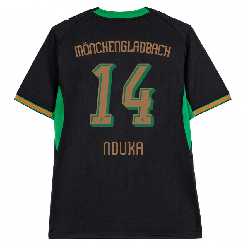 Danxen Kobiety Michael Nduka #14 Czarny Pomarańczowy Zielony Brązowy Wyjazdowa Koszulka 2026/27 Koszulki Klubowe