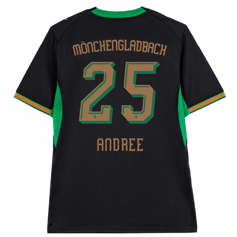 Danxen Kobiety Lukas Andree #25 Czarny Pomarańczowy Zielony Brązowy Wyjazdowa Koszulka 2026/27 Koszulki Klubowe