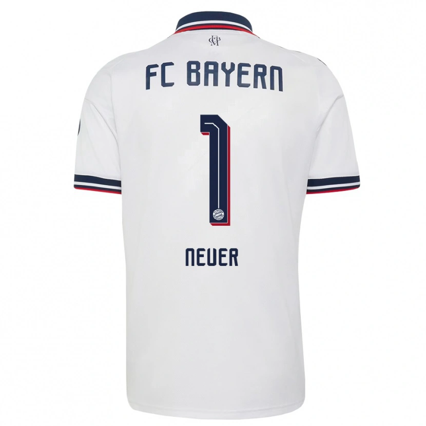 Danxen Kobiety Manuel Neuer #1 Biały Szary Czerwony Wyjazdowa Koszulka 2026/27 Koszulki Klubowe