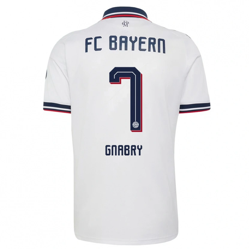 Danxen Kobiety Serge Gnabry #7 Biały Szary Czerwony Wyjazdowa Koszulka 2026/27 Koszulki Klubowe
