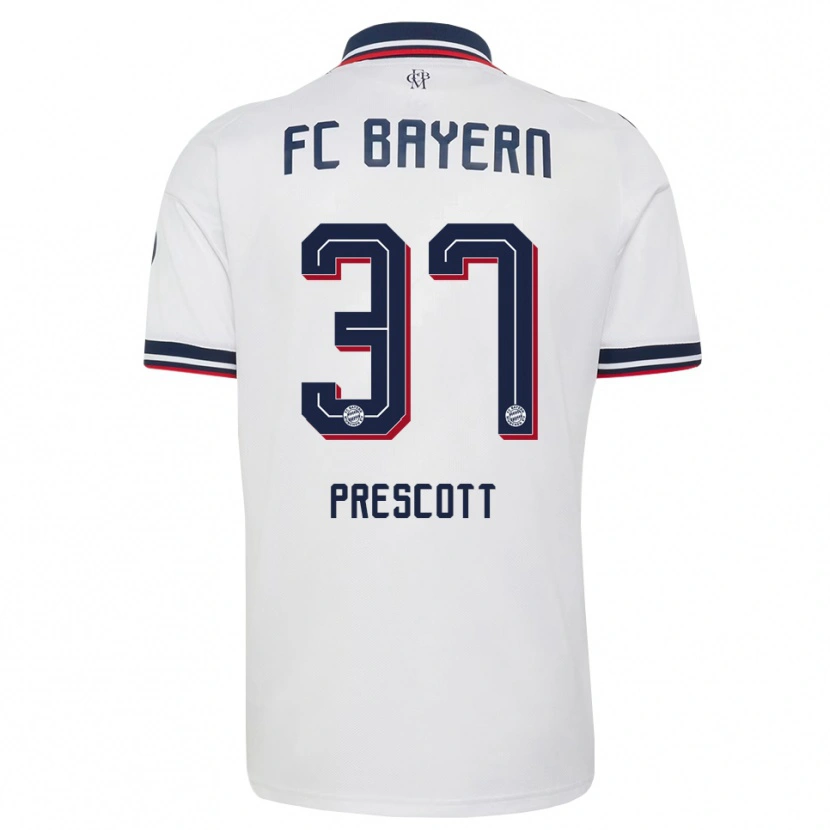Danxen Kobiety Leonard Prescott #37 Biały Szary Czerwony Wyjazdowa Koszulka 2026/27 Koszulki Klubowe