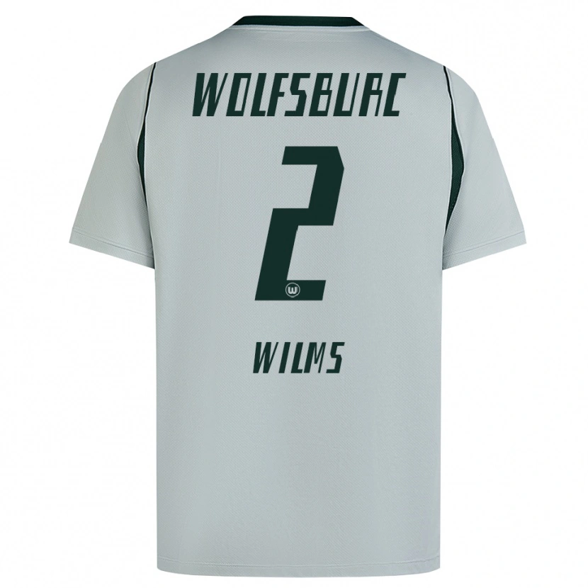 Danxen Kobiety Lynn Wilms #2 Szary Zielony Wyjazdowa Koszulka 2026/27 Koszulki Klubowe