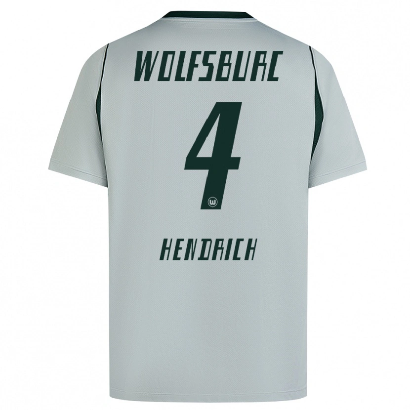 Danxen Kobiety Kathrin Hendrich #4 Szary Zielony Wyjazdowa Koszulka 2026/27 Koszulki Klubowe