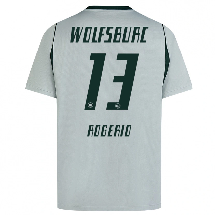 Danxen Kobiety Rogério Oliveira Da Silva #13 Szary Zielony Wyjazdowa Koszulka 2026/27 Koszulki Klubowe