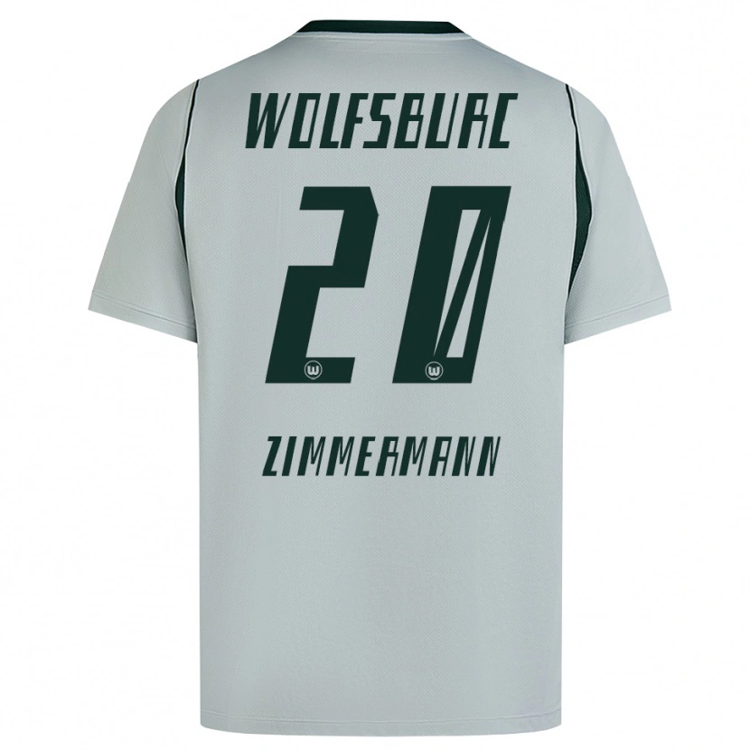 Danxen Kobiety Elia Zimmermann #20 Szary Zielony Wyjazdowa Koszulka 2026/27 Koszulki Klubowe