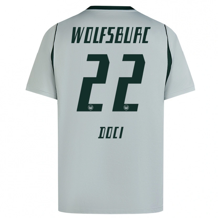 Danxen Kobiety Adrian Doci #22 Szary Zielony Wyjazdowa Koszulka 2026/27 Koszulki Klubowe