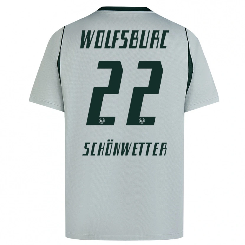 Danxen Kobiety Christina Schönwetter #22 Szary Zielony Wyjazdowa Koszulka 2026/27 Koszulki Klubowe