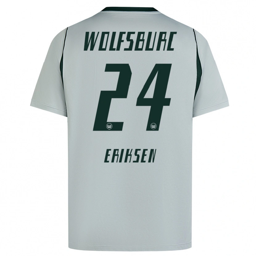 Danxen Kobiety Christian Eriksen #24 Szary Zielony Wyjazdowa Koszulka 2026/27 Koszulki Klubowe