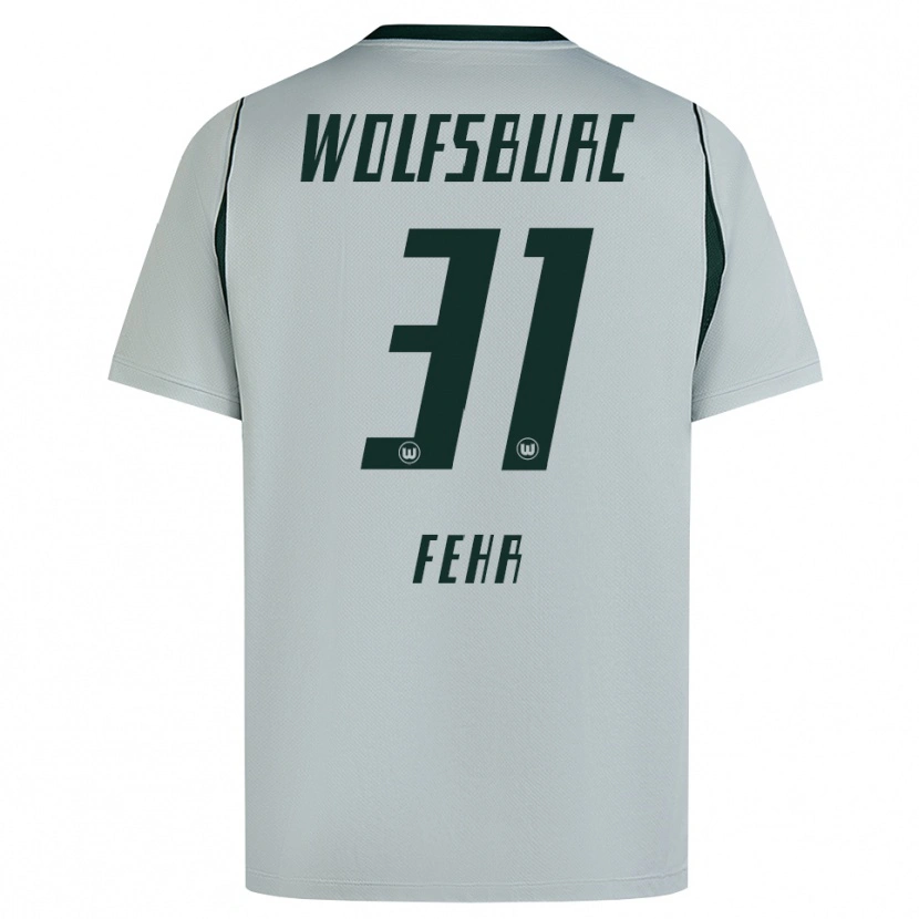 Danxen Kobiety Henrik Fehr #31 Szary Zielony Wyjazdowa Koszulka 2026/27 Koszulki Klubowe