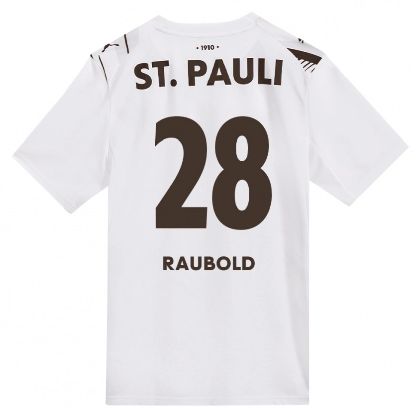 Danxen Kobiety Jannis Raubold #28 Kawa Biała Czerwona Wyjazdowa Koszulka 2026/27 Koszulki Klubowe