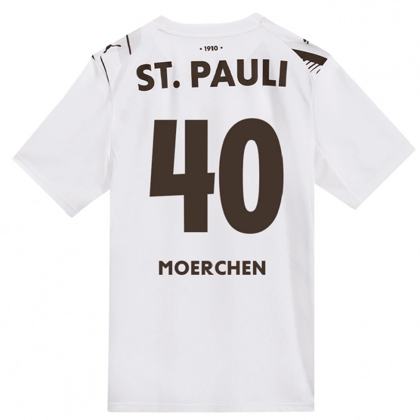 Danxen Kobiety Theo Moerchen #40 Kawa Biała Czerwona Wyjazdowa Koszulka 2026/27 Koszulki Klubowe