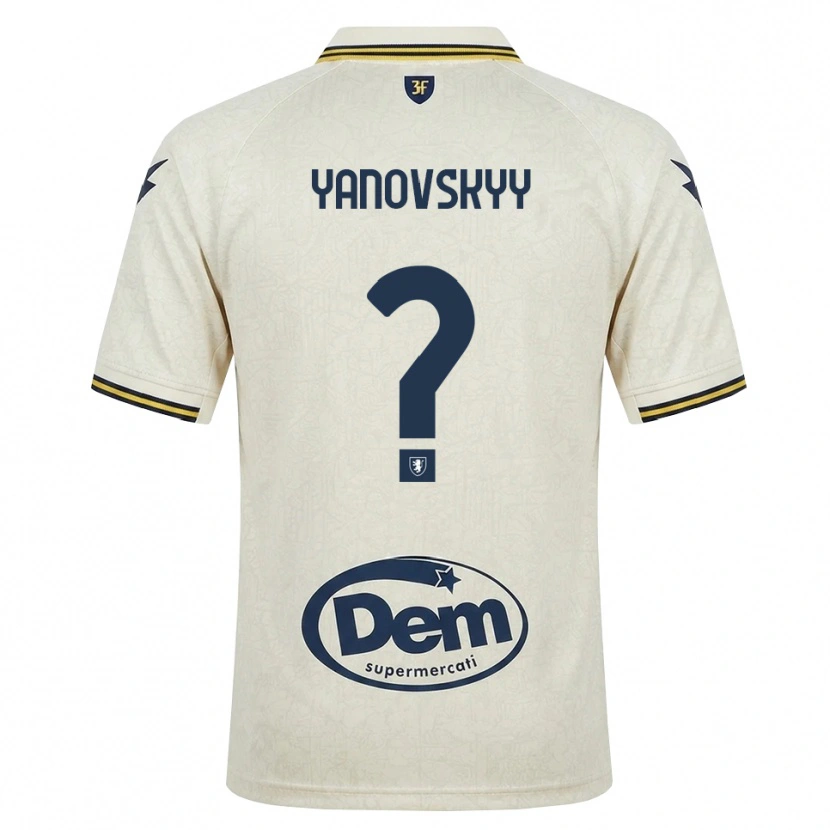 Danxen Kobiety Riccardo Yanovskyy #0 Oldlace Żółty Czarny Wyjazdowa Koszulka 2026/27 Koszulki Klubowe