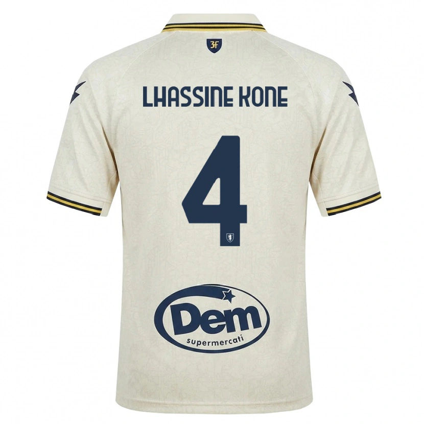 Danxen Kobiety Ben Lhassine Kone #4 Oldlace Żółty Czarny Wyjazdowa Koszulka 2026/27 Koszulki Klubowe