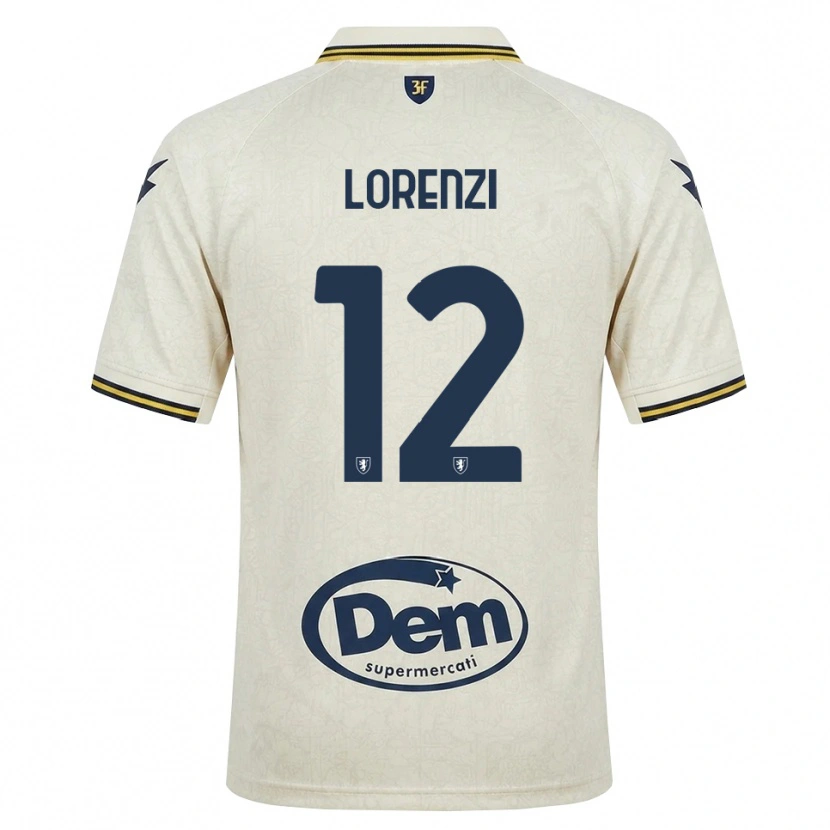 Danxen Kobiety Umberto Lorenzi #12 Oldlace Żółty Czarny Wyjazdowa Koszulka 2026/27 Koszulki Klubowe