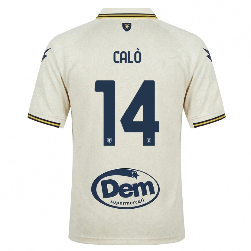 Danxen Kobiety Giacomo Calò #14 Oldlace Żółty Czarny Wyjazdowa Koszulka 2026/27 Koszulki Klubowe