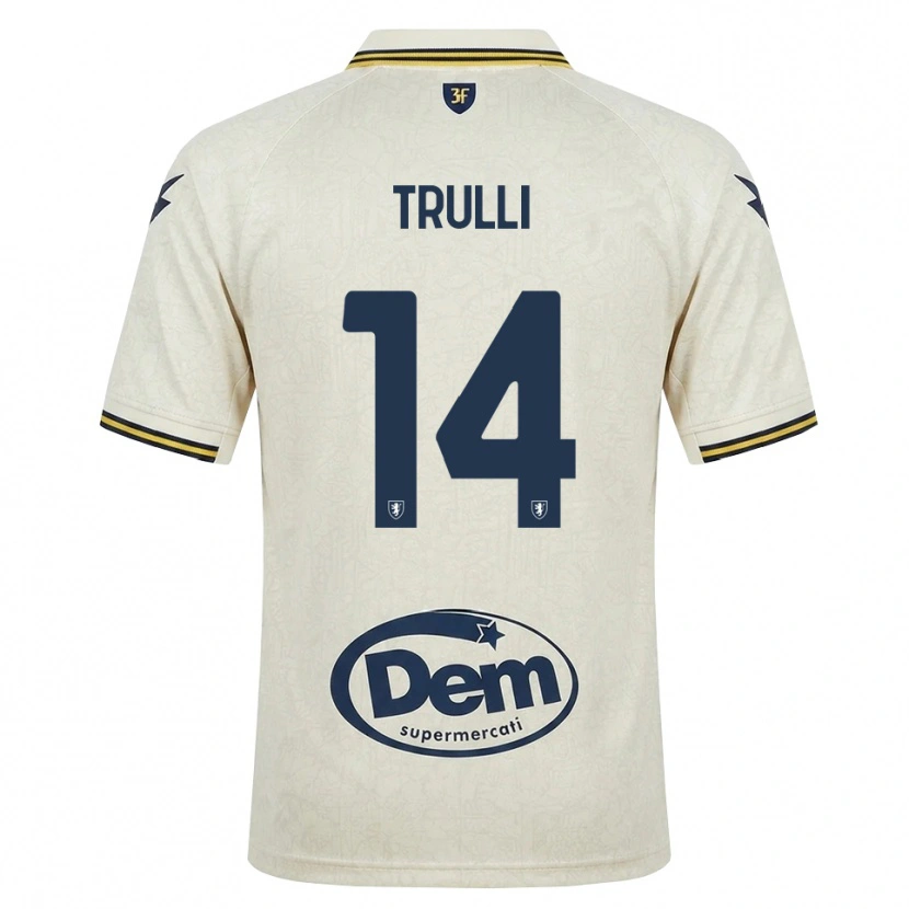Danxen Kobiety Lorenzo Trulli #14 Oldlace Żółty Czarny Wyjazdowa Koszulka 2026/27 Koszulki Klubowe