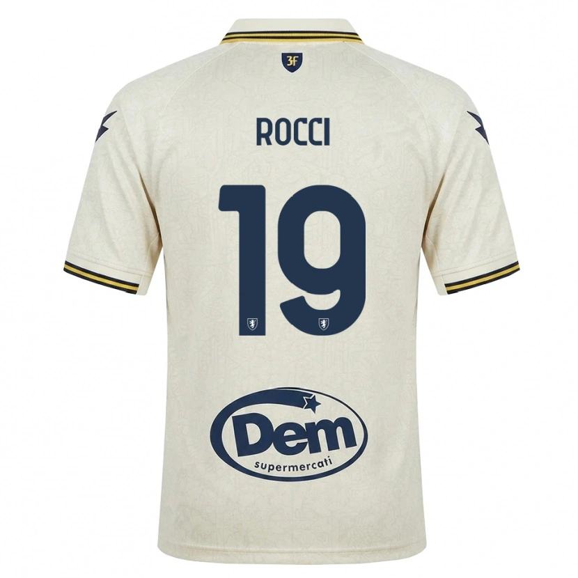 Danxen Kobiety Valerio Rocci #19 Oldlace Żółty Czarny Wyjazdowa Koszulka 2026/27 Koszulki Klubowe