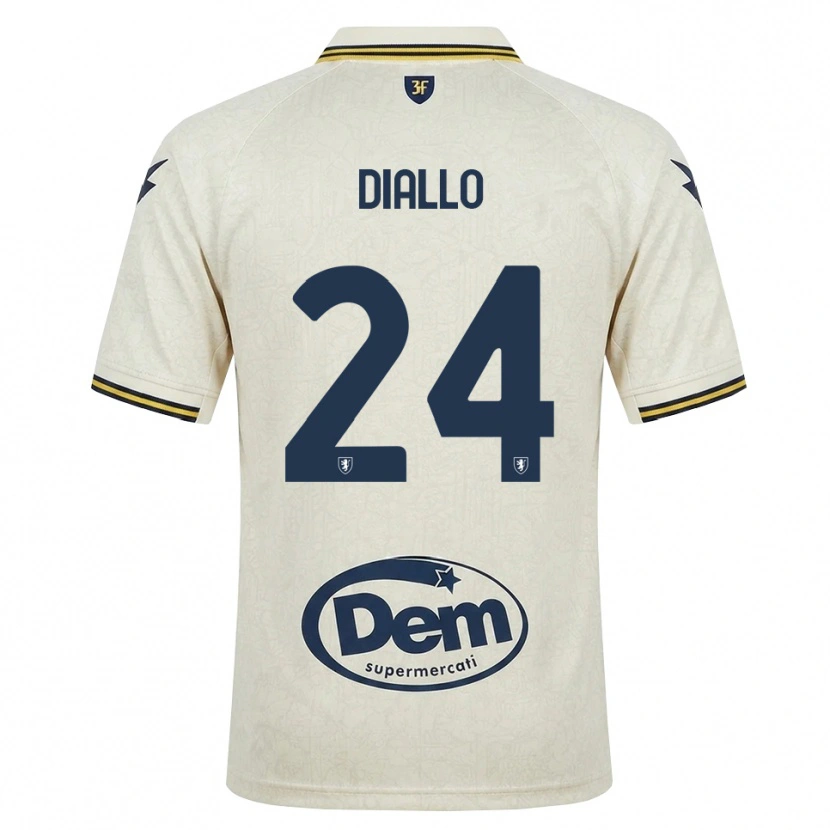 Danxen Kobiety Abdoul Diallo #24 Oldlace Żółty Czarny Wyjazdowa Koszulka 2026/27 Koszulki Klubowe