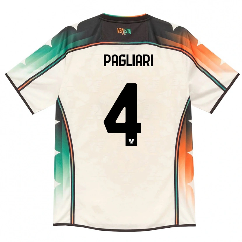 Danxen Kobiety Alessandro Pagliari #4 Oldlace Pomarańczowy Zielony Wyjazdowa Koszulka 2026/27 Koszulki Klubowe