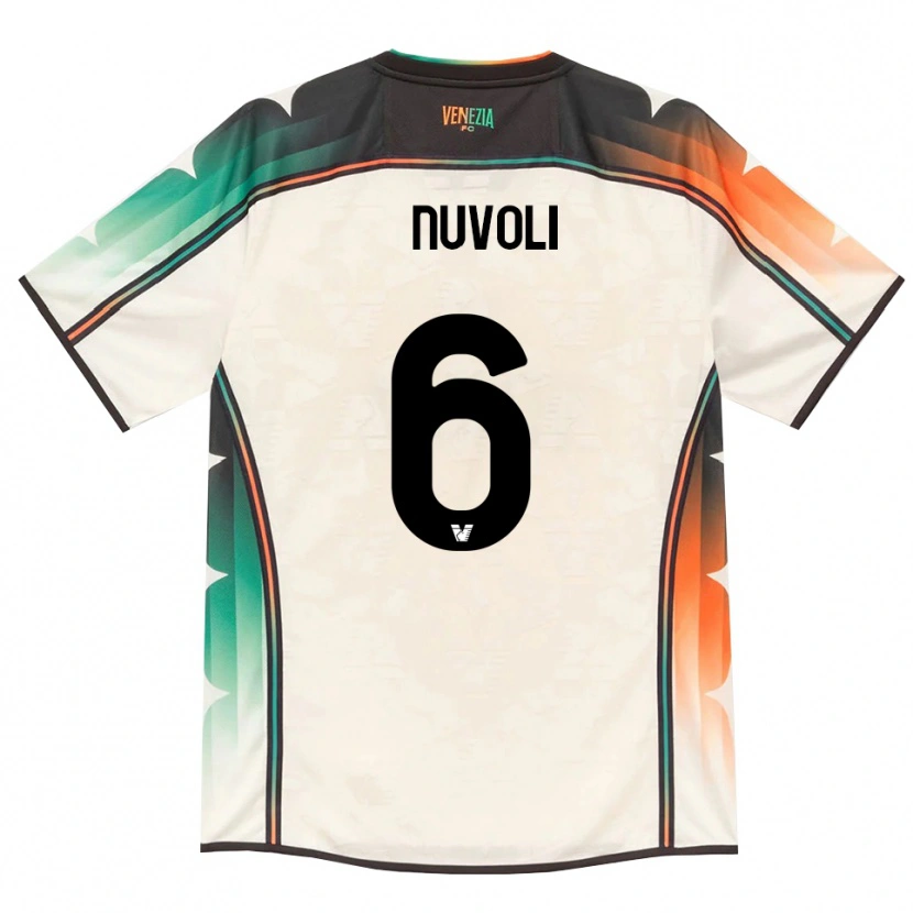 Danxen Kobiety Francesco Nuvoli #6 Oldlace Pomarańczowy Zielony Wyjazdowa Koszulka 2026/27 Koszulki Klubowe