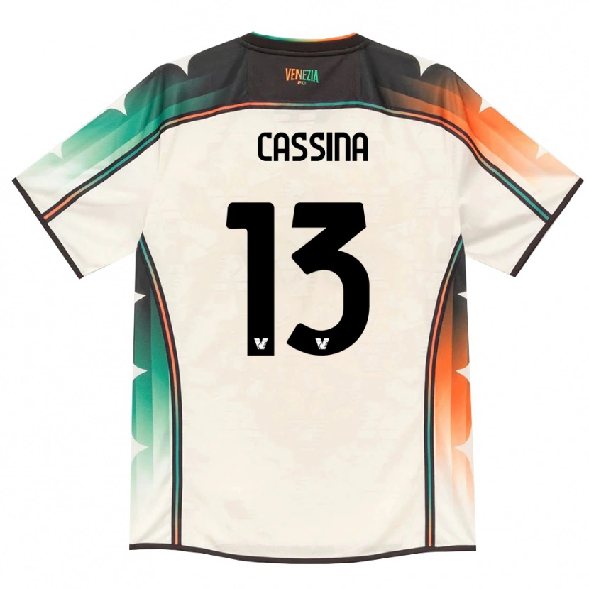 Danxen Kobiety Tommaso Cassina #13 Oldlace Pomarańczowy Zielony Wyjazdowa Koszulka 2026/27 Koszulki Klubowe