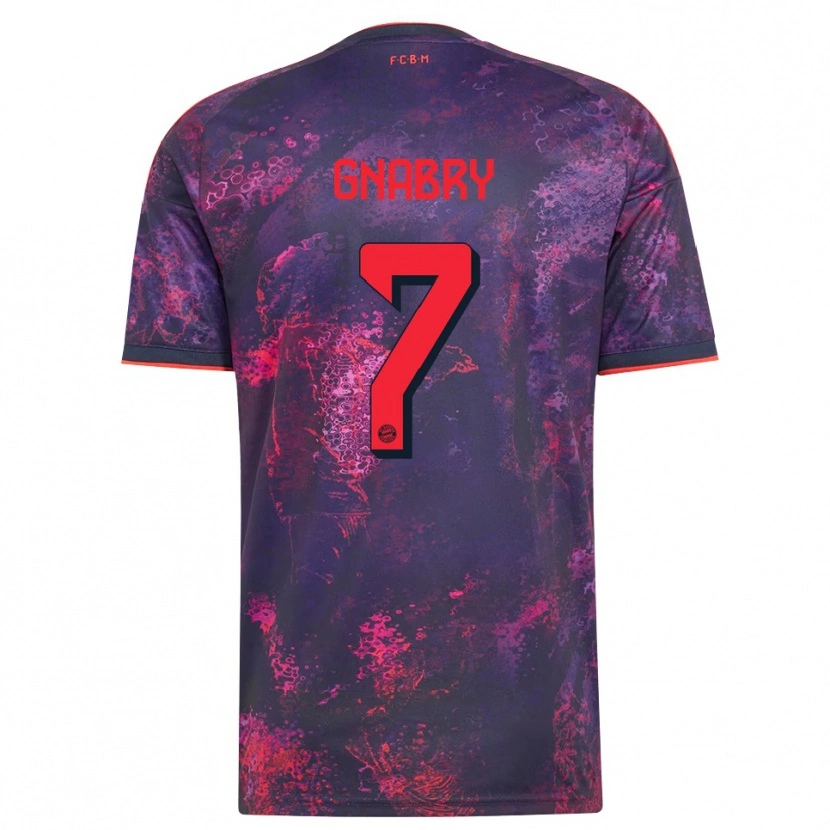 Danxen Kobiety Serge Gnabry #7 Fioletowy Czerwony Trzeci Komplet Koszulka 2026/27 Koszulki Klubowe