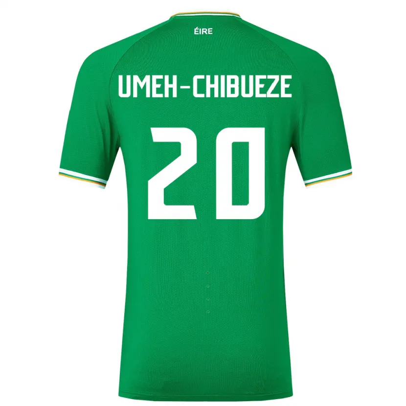 Danxen Dzieci Irlandia Franco Umeh-Chibueze #20 Zielony Domowa Koszulka 24-26 Koszulki Klubowe