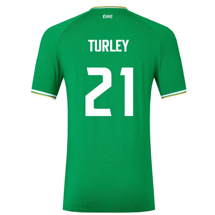 Danxen Dzieci Irlandia Freddie Turley #21 Zielony Domowa Koszulka 24-26 Koszulki Klubowe