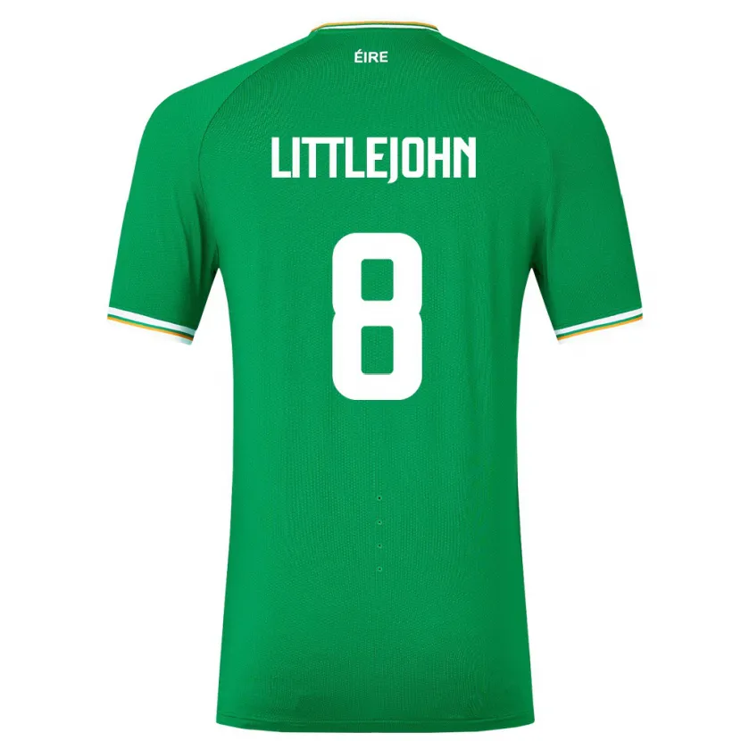 Danxen Dzieci Irlandia Ruesha Littlejohn #8 Zielony Domowa Koszulka 24-26 Koszulki Klubowe