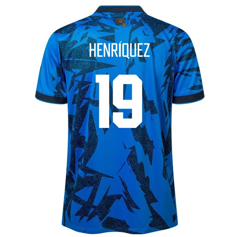 Danxen Dzieci Salwador Alejandro Henríquez #19 Niebieski Domowa Koszulka 24-26 Koszulki Klubowe