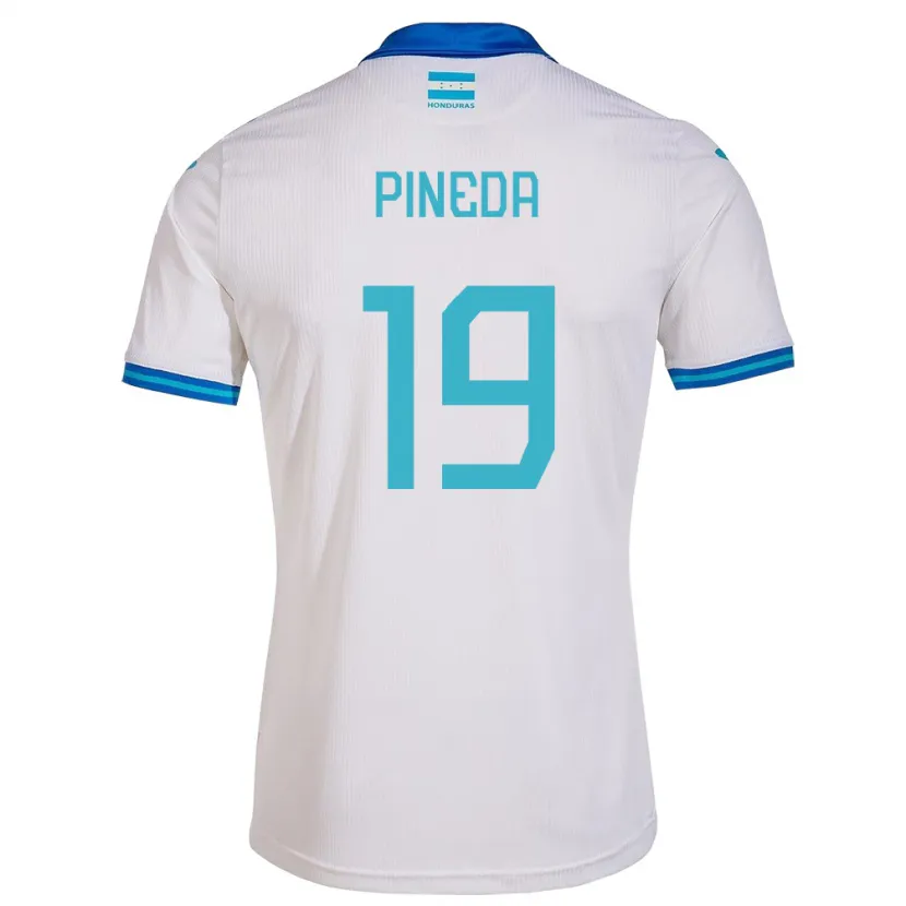 Danxen Dzieci Honduras Carlos Pineda #19 Biały Domowa Koszulka 24-26 Koszulki Klubowe