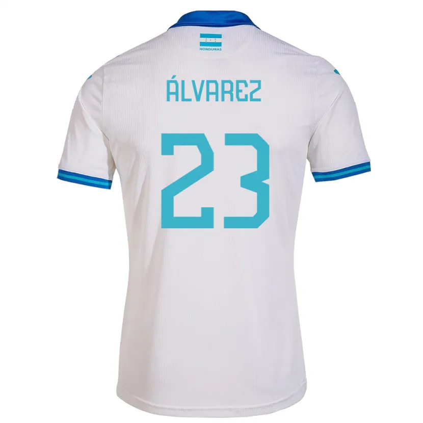 Danxen Dzieci Honduras Jorge Álvarez #23 Biały Domowa Koszulka 24-26 Koszulki Klubowe