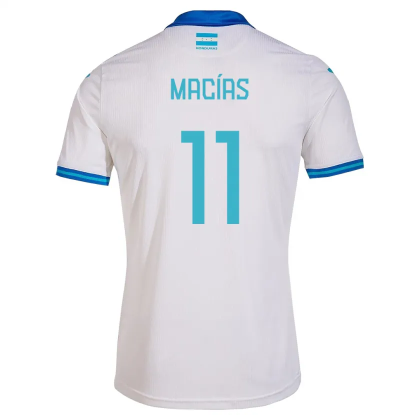 Danxen Dzieci Honduras Jefryn Macías #11 Biały Domowa Koszulka 24-26 Koszulki Klubowe