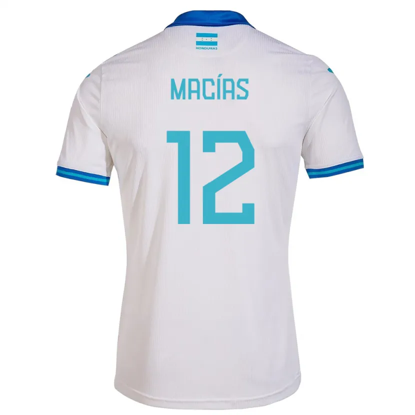 Danxen Dzieci Honduras Owen Macías #12 Biały Domowa Koszulka 24-26 Koszulki Klubowe
