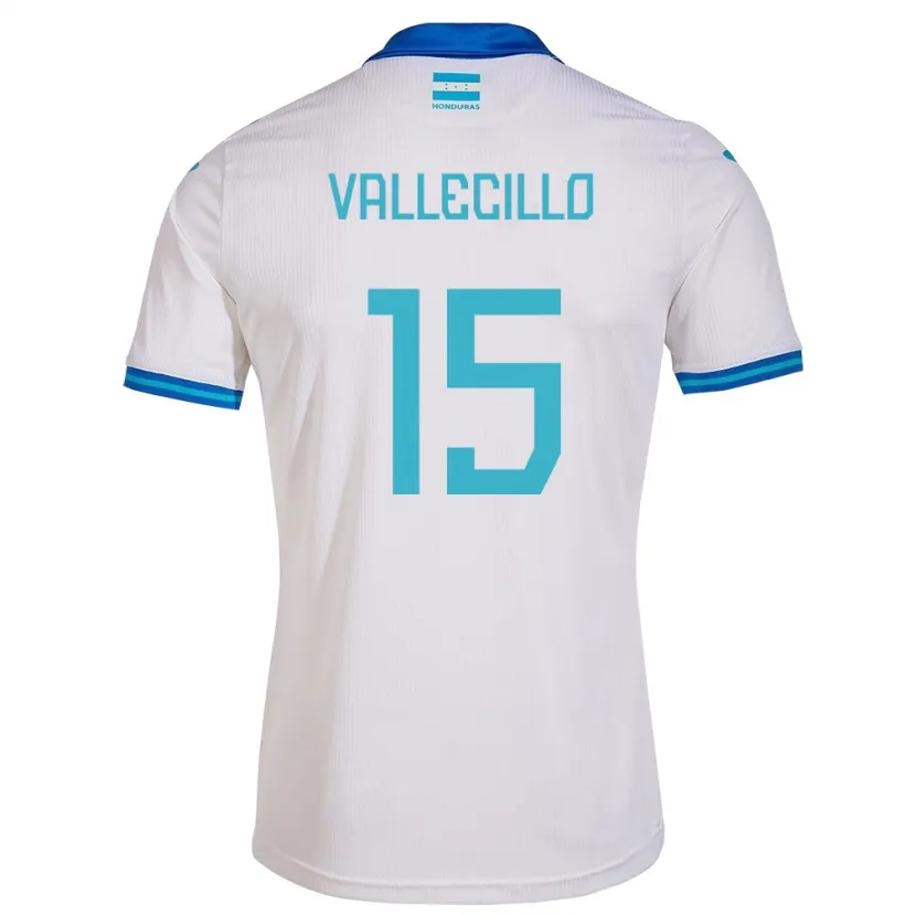 Danxen Dzieci Honduras Eric Vallecillo #15 Biały Domowa Koszulka 24-26 Koszulki Klubowe